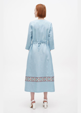 Голубое платье млада, оранжевый, р.48, код 0302/48/200 ГАЛЕРЕЯ ЛЬОНУ