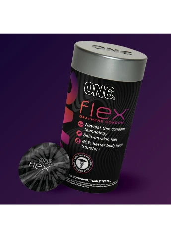 Презервативи ультратонкі Flex з графену (ціна за упаковку, 10 шт.) One (376098626)