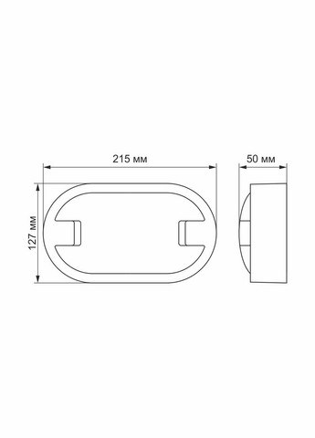 LED светильник IP65 овальный 15W 5000K серый Videx (365290303)