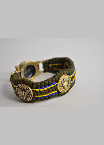 Браслет с флагом, казаком, символом ДШВ и символом минометчиков из латуни ручного литья + брелок в подарок No Brand (350354555)