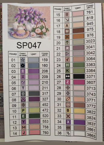 Алмазна мозаїка Бузок 40х50см SP047 ColorArt (299772369)