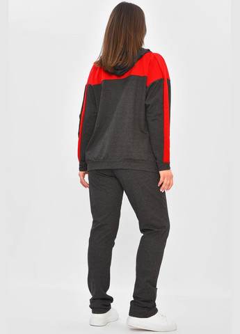 Спортивный костюм женский серо-красного цвета Let's Shop (337467628)