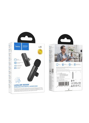 Бездротова мікрофонна система Fair wireless microphone iP (6942007655484) Hoco L20 (362219512)