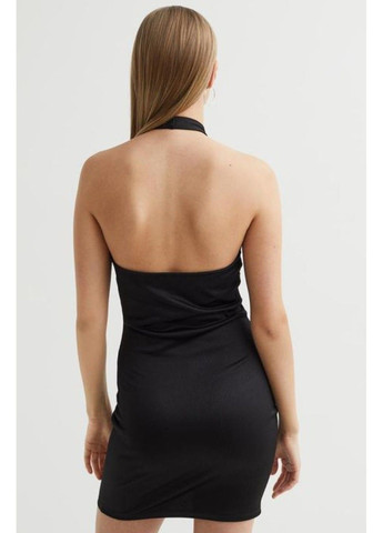 Чорна коктейльна жіноча трикотажна сукня н&м (57062) xxs чорна H&M