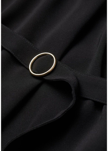 Черное деловое женское платье с поясом н&м (56723) xs черное H&M