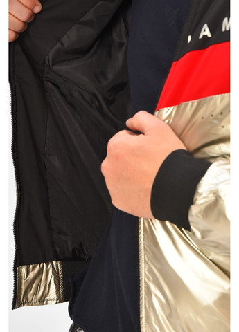 Черная демисезонная ветровка мужская демисезонная черного цвета с принтом Let's Shop