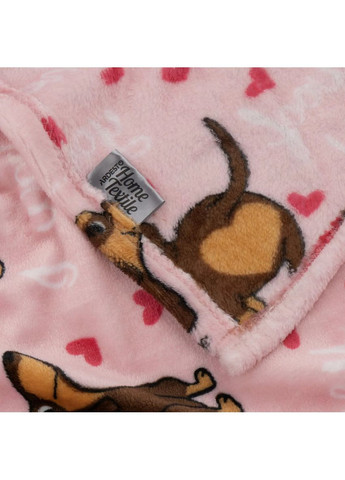 Плед Flannel Песики з сердечками ART0123PB 160х200 см Ardesto (364957968)
