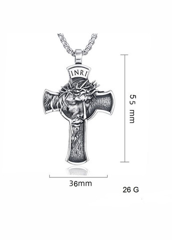 Кулон із ланцюжком Кулон мужской на шею Крест Цепочка с крестиком амулет оберег STORE 127 (328602660)