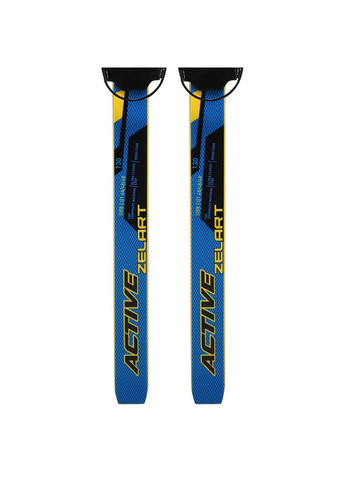 Ліжі бігові підліткові в комплекті з палицями (l-ліж-130см, l-палиці-110см, PVC чохол, кріплення регульоване, Zelart (361438984)