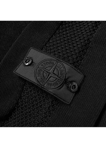Черный демисезонный свитер 504a2 shadow project ultra twisted crew knit black Stone Island