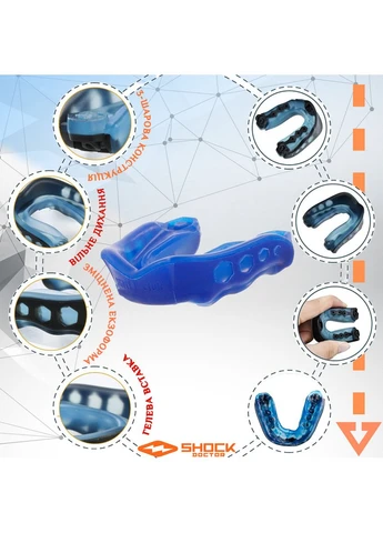 Оригинал! Капа Gel Max взрослая (возраст 11+) Blue (art. 6150-BLU-AD) Shock Doctor (398845578)
