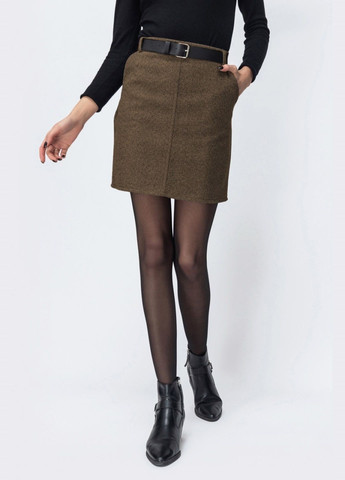 коричнева спідниця-міні з кишенями Dressa (369924012)