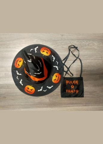 Шляпа ведьмы с летучими мышами и тыквами и сумочка для сладостей на Хэллоуин для взрослых и детей Sofia (267425185)