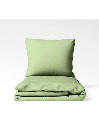 Двоспальний комплект постільної білизни з наволочками 50*70 см, 115 гр/м2 Leafy Luxe Салатовий (17250180215) ТЕП (365851793)