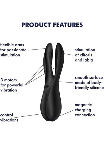 Кліторальний вібратор Threesome 2 Black - CherryLove Satisfyer (332209565)
