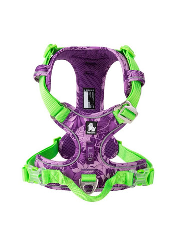 Шлея для собак Tropical, регулируемая светоотражающая нейлоновая шлея, Фиолетовый L (69-81см) Truelove (299915373)