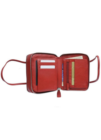 Жіноча шкіряна міні-сумочка гаманець Contatto 3075 rosso Tony Perotti (303831087)