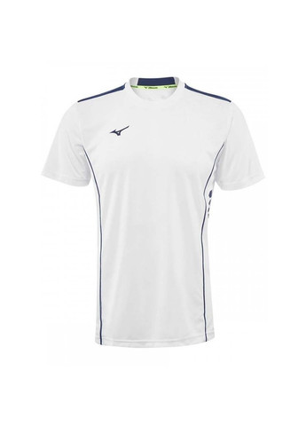 Біла чоловіча футболка men hex rect polo білий/чорний Mizuno