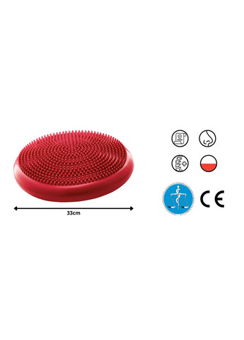 Балансувальна подушкадиск PRO+ 33 см (сенсомоторна) масажна Red 4FIZJO 4fj0312 (275096412)