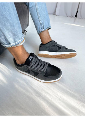 КРОСІВКИ ЖІНОЧІ NIKE SB DUNK LOW PRO GREY BLACK НАЙК СБ ДАНК No Brand сірі демісезони (367172187)