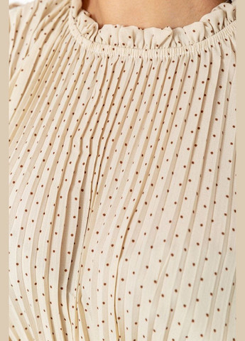 Світло-бежева святковий сукня вільного крою шифонова Ager з малюнком