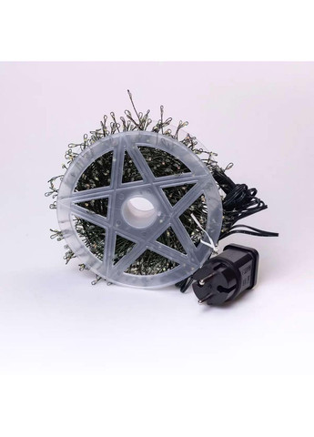 Гірлянда роса мішура 30 метрів хвойна лапа 640 led світлодіодів зелений дріт мультиколор D1750ML Garlando (366963626)