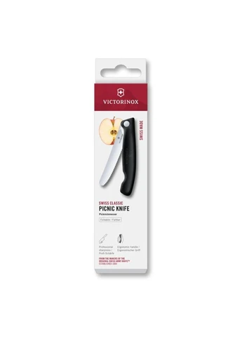 Складаний ніж для пікніка Swiss Classic 11см хвил чорн 6.7833.F Victorinox (386505266)