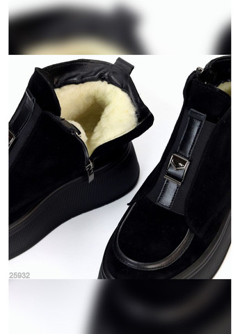 Зимние натуральные женские ботинки No Brand из натуральной замши