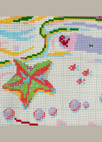 Набор для вышивания по нанесённой на канву схеме "Mermaid's Boudoir 1". AIDA 14CT printed 40*54 см Joy Sunday (313613137)