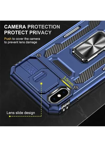 Ударостійкий чохол Camshield Army Ring для Apple iPhone X / XS (5.8") Epik (405595189)