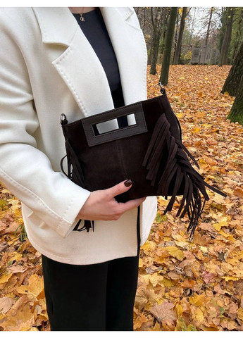 Сумка-клатч с бахромой из натуральной замши. Vishnya (371761483)