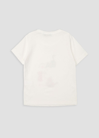 Молочная летняя футболка с коротким рукавом для девочки цвет молочный cb-00277081 Essu