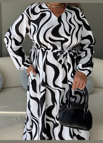 Чорно-білий легка сукня Fashion