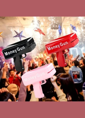 Денежный пистолет Money Gun игрушечный пистолет для метания денег Черный No Brand (341321996)
