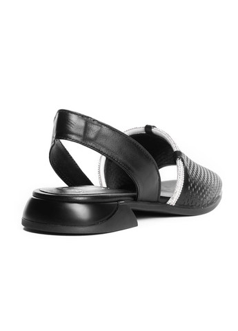 Черные кожаные босоножки 4382 Phany
