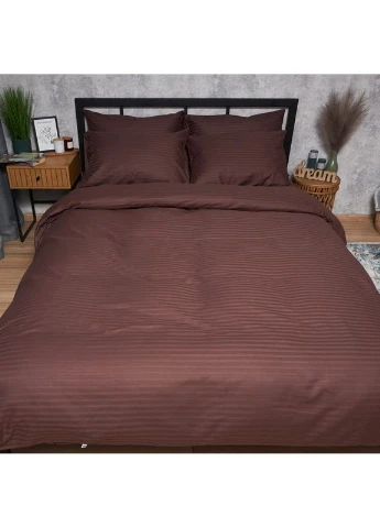 Постельный комплект (пододеяльник 175х210 + 2 наволочки 50х70) Satin Stripe (MS-890000787) Moon&Star Warm Espresso (362667136)