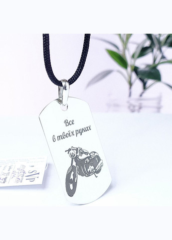 Срібний жетон 50х28 мм з гравіюванням. Оберіг з гравіюванням янгола No Brand (300369331)