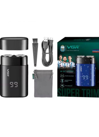 Электробритва V-347, IPX7, Черный VGR (368591603)