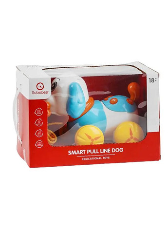 Музична каталка на мотузочку YL617B для малюків Цуценя скарбничка, каталка Sobebear (327215910)