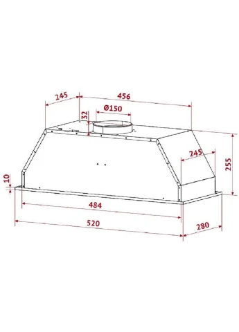 Кухонна витяжка BI 5653 BL 1000 LED PERFELLI (396960026)