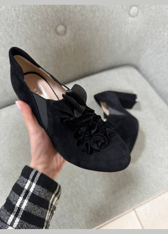 Richesse Туфлі чорний з натуральна шкіра, натуральна замша, україна — (338195644)