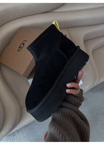 Уггі жіночі зимові черевики UGG Classic Mini Dipper Black Діппер No Brand (364536068)