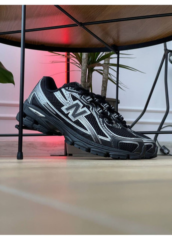 Черные демисезонные кроссовки мужские и женские new balance 740 black white | нью беланс 740 черные белые No Brand