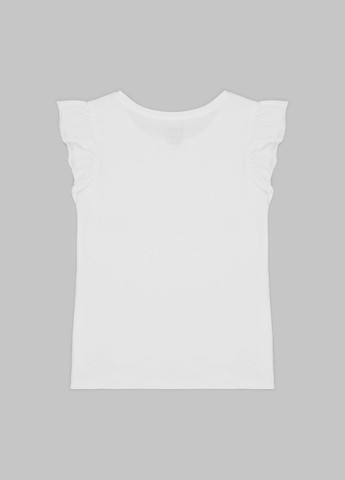 Біла літня футболка з бавовни C&A