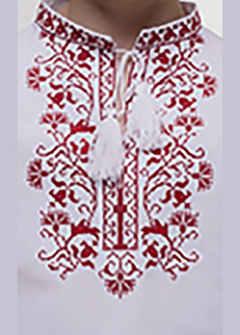 Белая вышиванка для мальчика vishivano4ka узор цветочный хлопок (306645539)