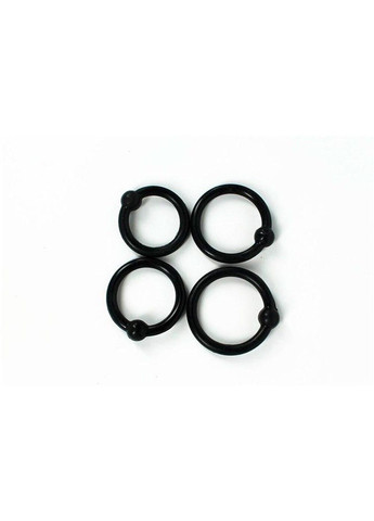 Набор черных эрекционных колец (4 шт) No Brand (288538951)