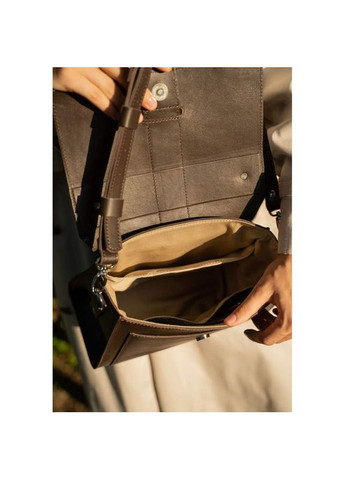 Сумка женская кожаная через плечо Ester темно-коричневая краст The Wings (302008443)