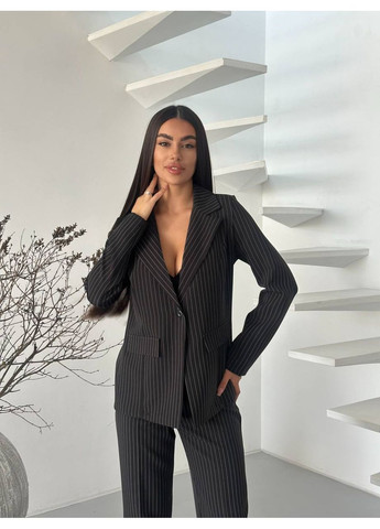 Костюм класичний костюмка у смужку,брюки та піджак з плечиками Україна (362011048)