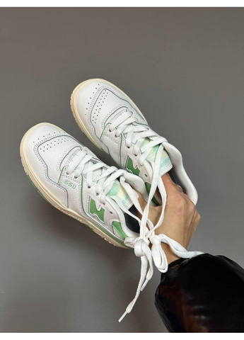 КРОСІВКИ ЖІНОЧІ NEW BALANCE 550 WHITE GREEN V2 НЬЮ БЕЛАНС 550 No Brand сірі демісезони (367168954)