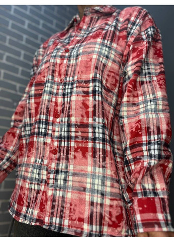 Сорочка жіноча A-N 2775 картата варена в клітинку оверсайз коттон No Brand (304773614)